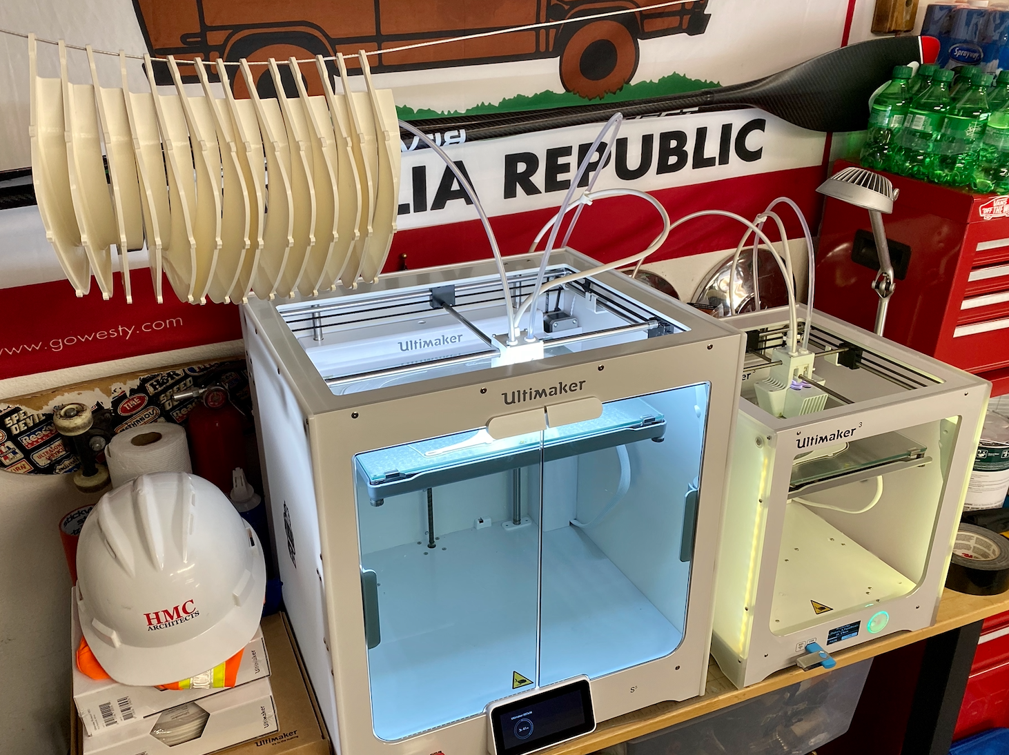 HMC is using Ultimaker 3D printers to produce mask parts remotely