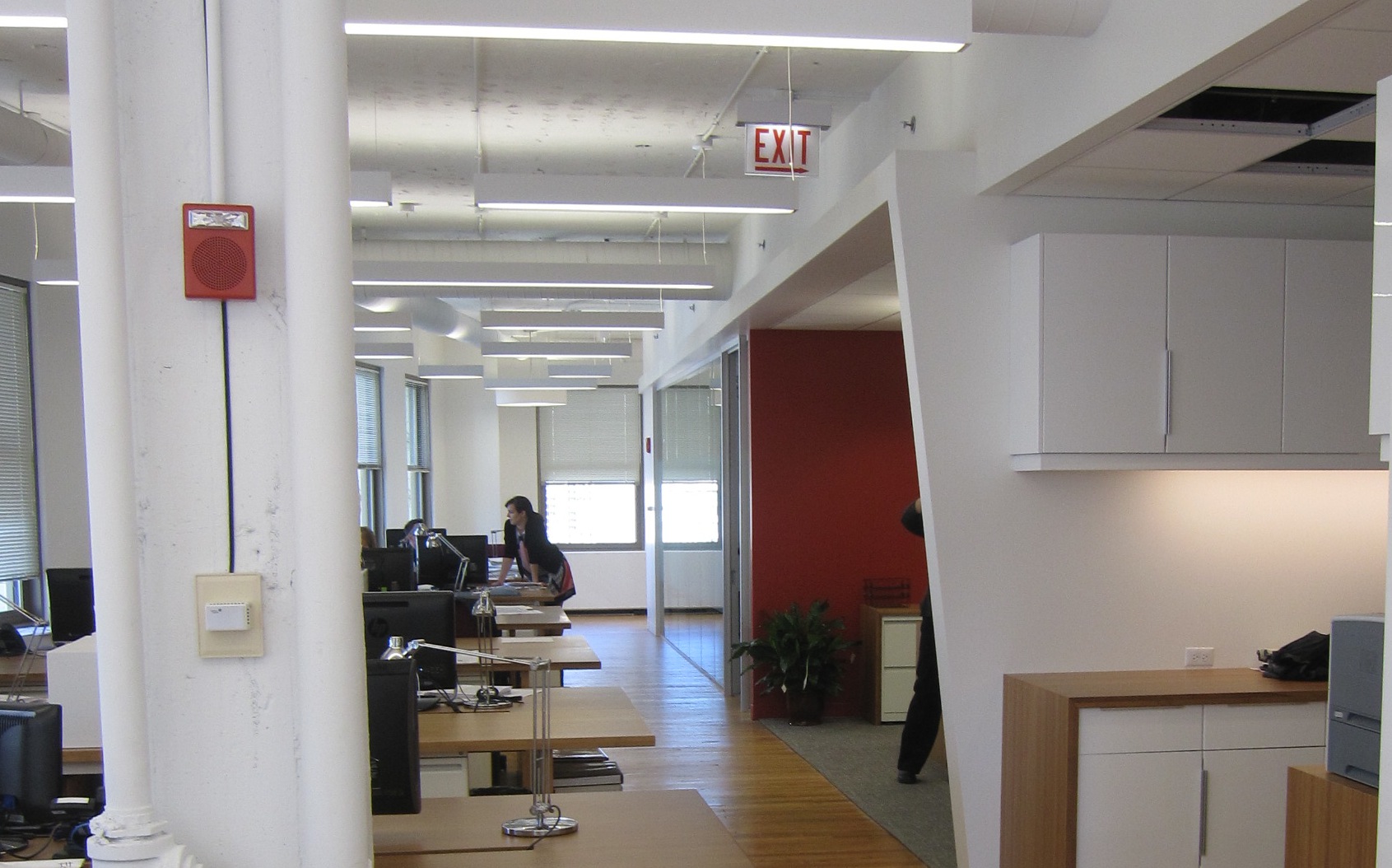 While the exposed ceiling look is popular in todays commercial office spaces, s