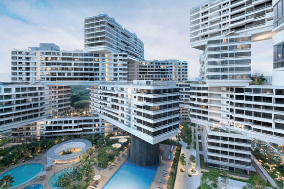 The Interlace is a 1,040-unit apartment complex consisting of 31 apartment block