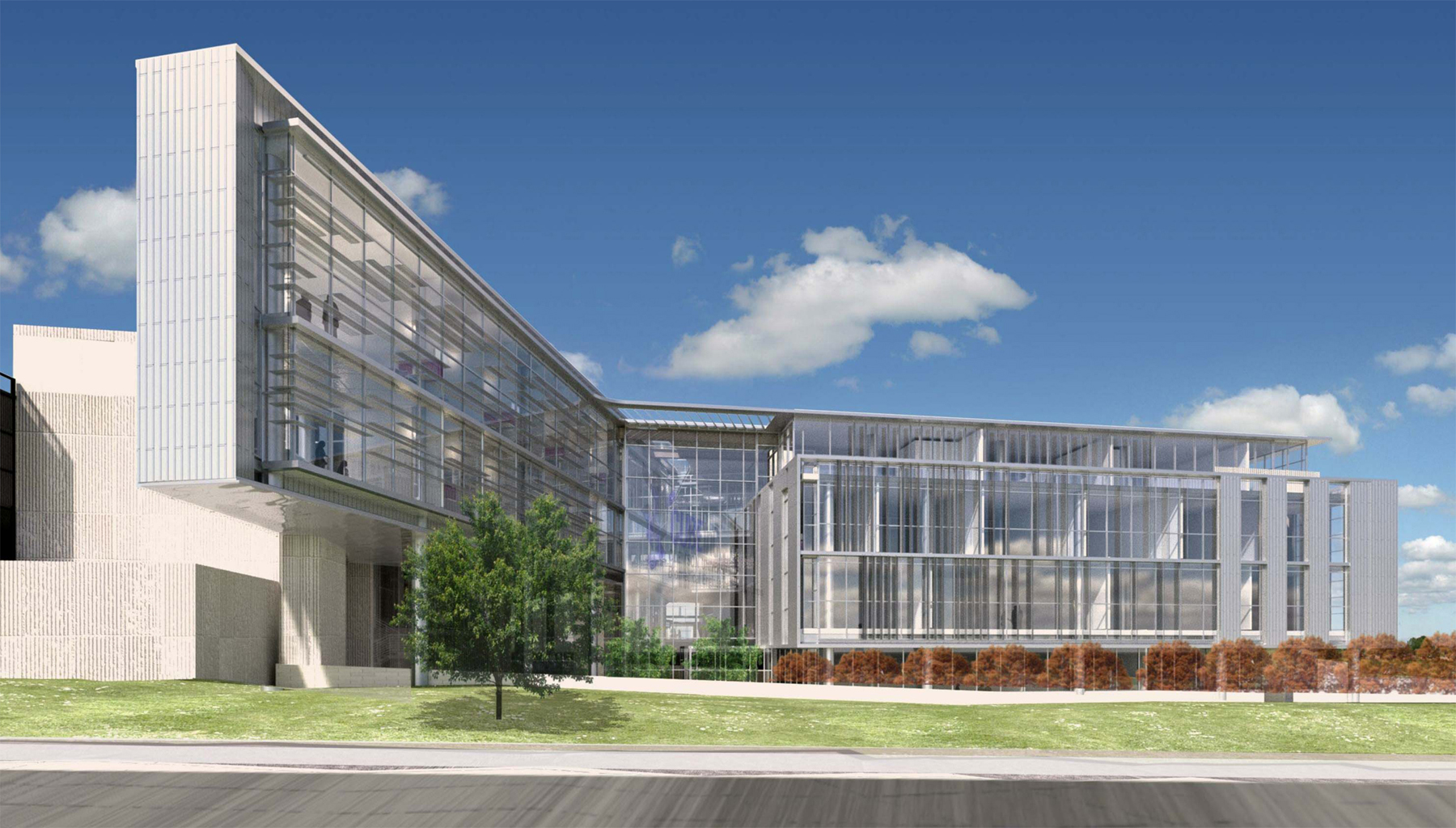 The new College of Engineering expansion was designed by Perkins+Will and Moment