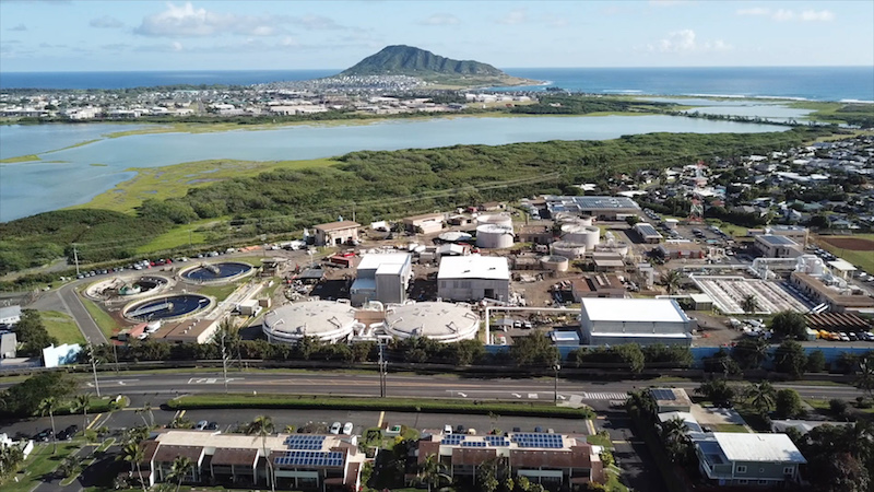 Kaneohe Kailua Wastewater Conveyance and Treatment Facilities project aerial view