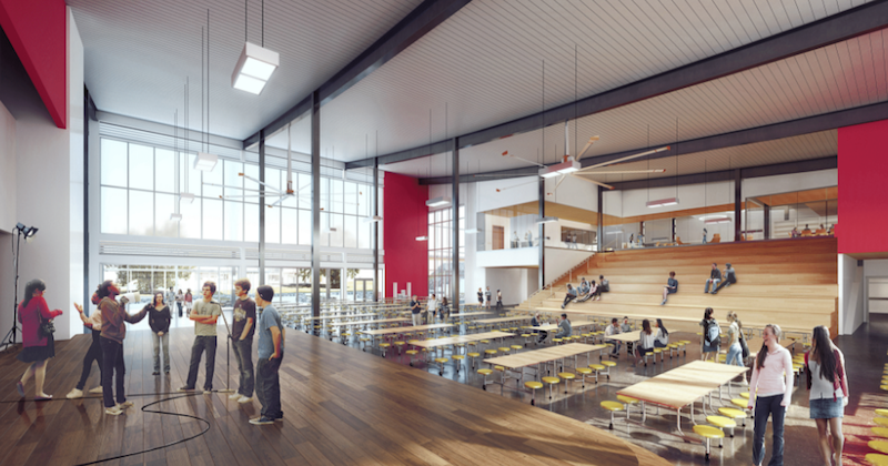 Rendering of the cafeteria