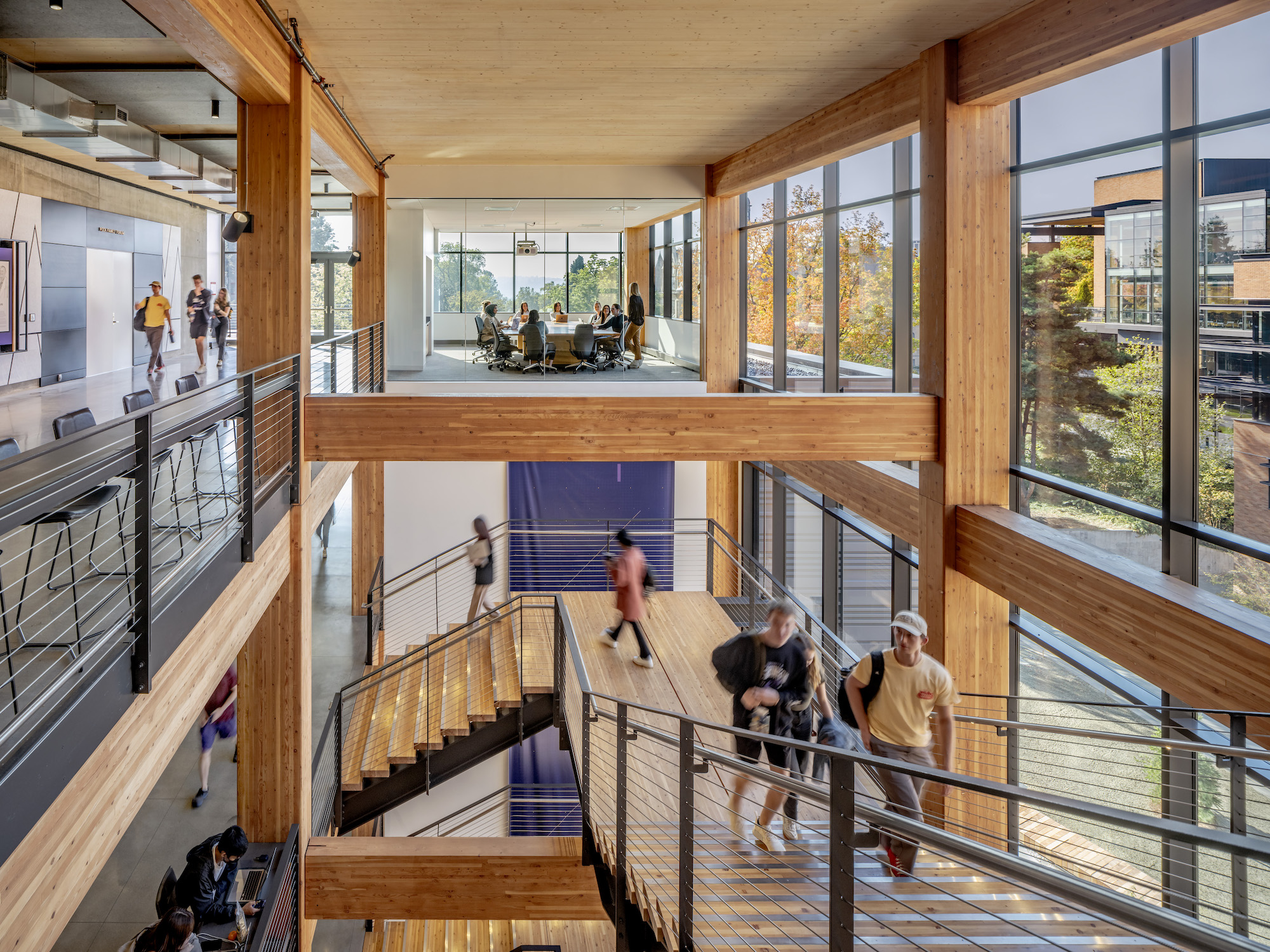 LMN Architects designed the mass timber Michael G. Foster School of Business Founders Hall at the University of Washington