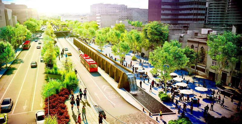 Proposed “High Line” in Mexico City pays homage to Aztec aqueduct