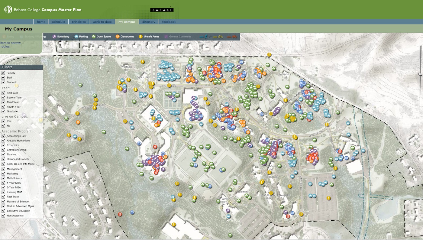 Sasaki's MyCampus interactive mapping program