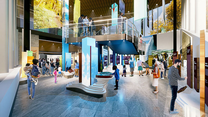 Niagara Falls Visitor Center exhibition space