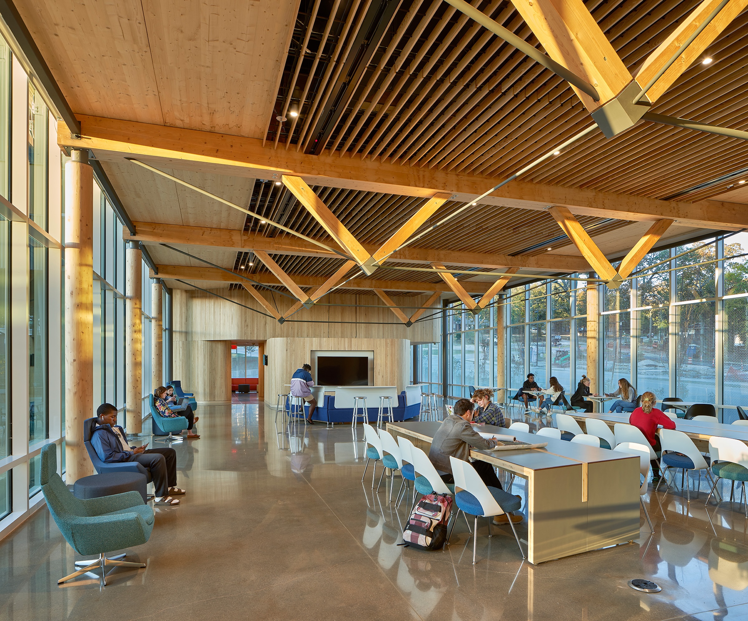 As a building material, mass timber has come a long way since the completion of the John W. Olver Design Building at the University of Massachusetts Amherst in 2017—our firm’s first mass timber building. All photos courtesy Leers Weinzapfel Associates