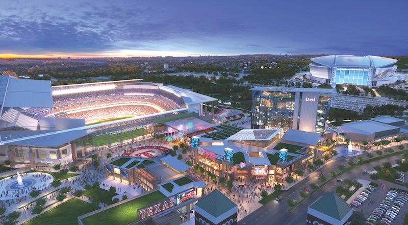 A rendering of the Texas Live! development