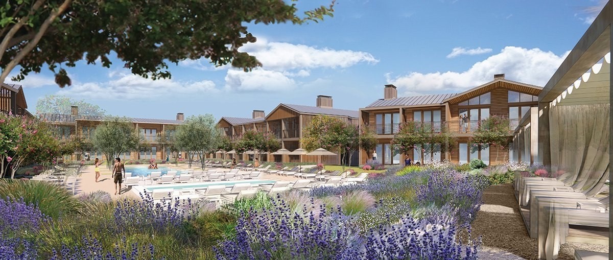 A rendering of Appellation Healdsburg, under construction in northern California. Credit: R.D. Olson