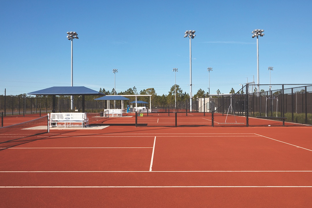 Italian red clay courts at USTA