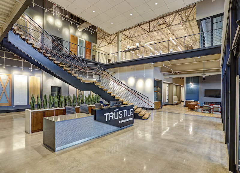 Lobby of TruStile's new headquarters in Denver