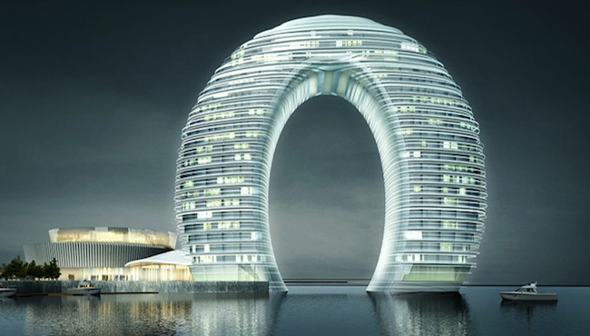 Located on Lake Tai, the Sheraton Huzhou Hot Spring Resort by MAD is a 102-meter