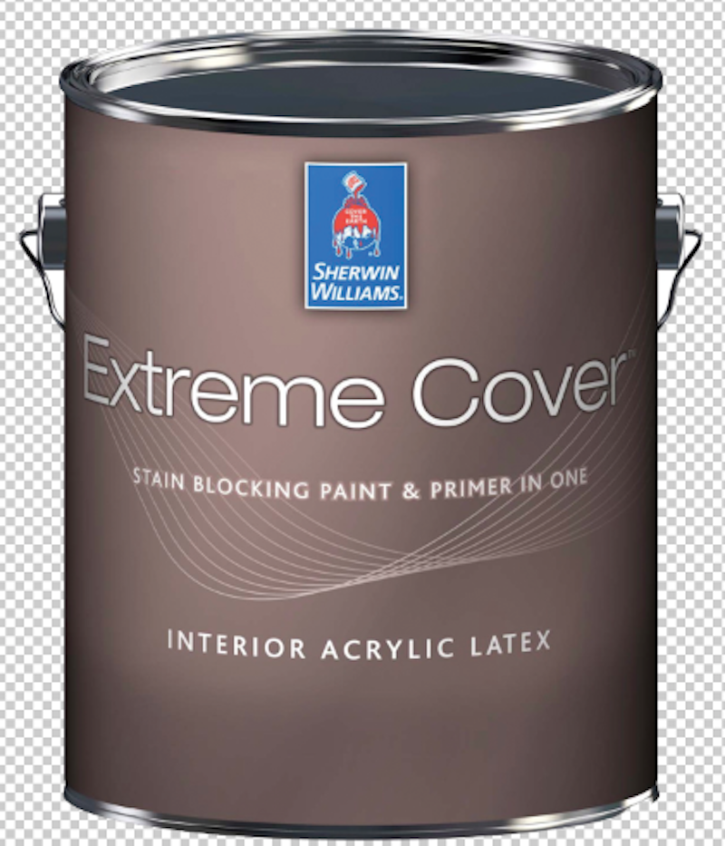 A can of Sherwin Williams Extreme Cover