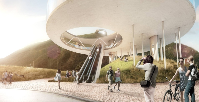 Snøhetta designs ring-shaped cable car station in Italian Alps