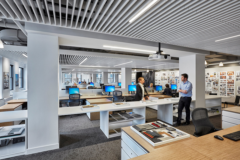 Employees in the new Stantec office in Midtown Manhattan