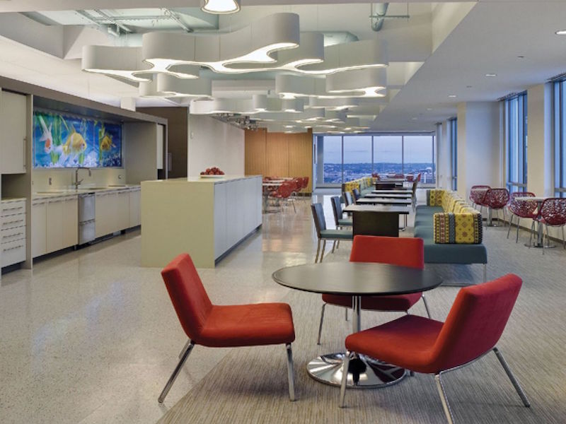 Communal space in a Boston office