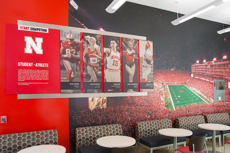 The College of Business is also a key recruiting tool for Nebraska’s athletic program. 