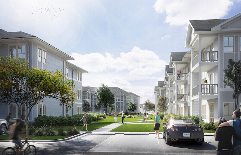 Summer Wind multifamily community and its one-acre park