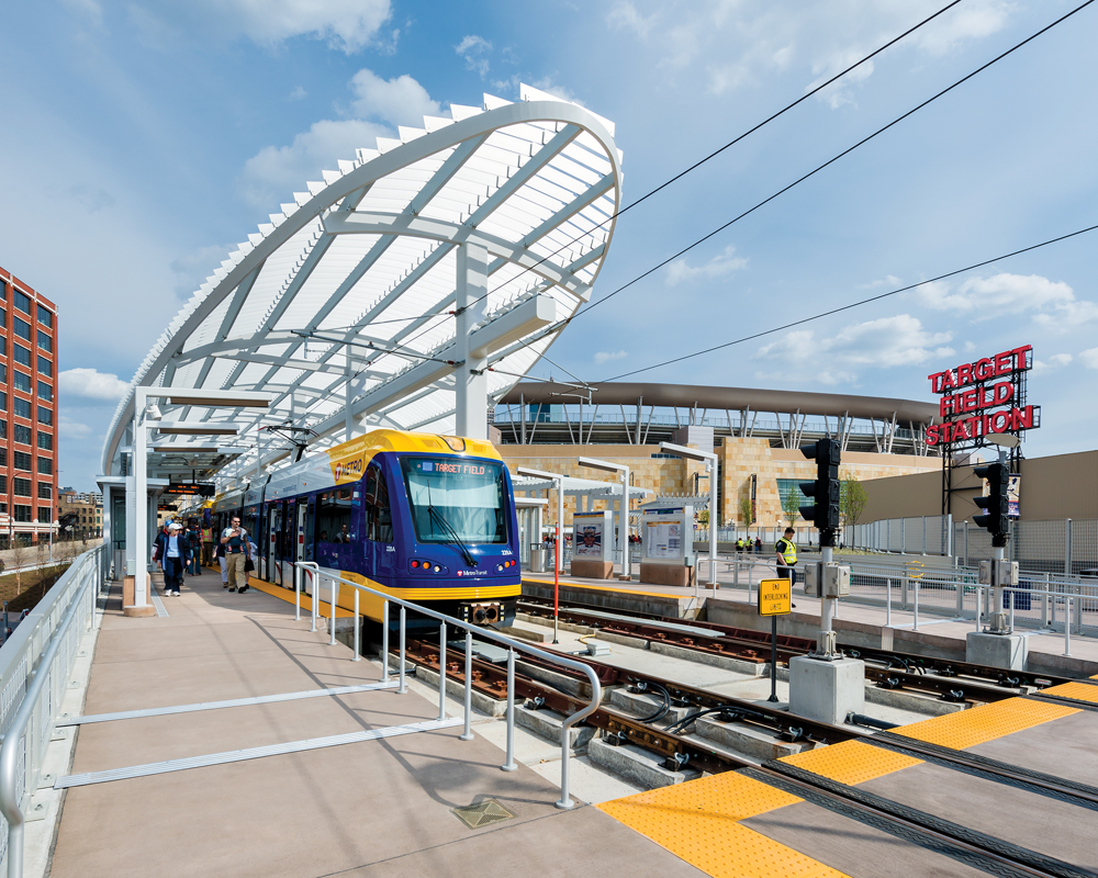 Minneapoliss Target Field Station opened last May 17. The $82.5 million hub is 
