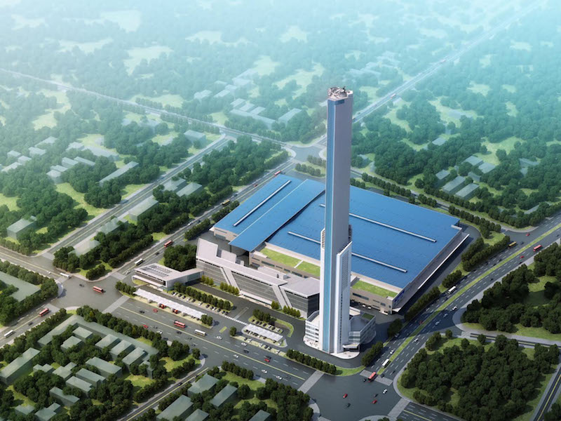 thyssenkrupp's new elevator test tower in China