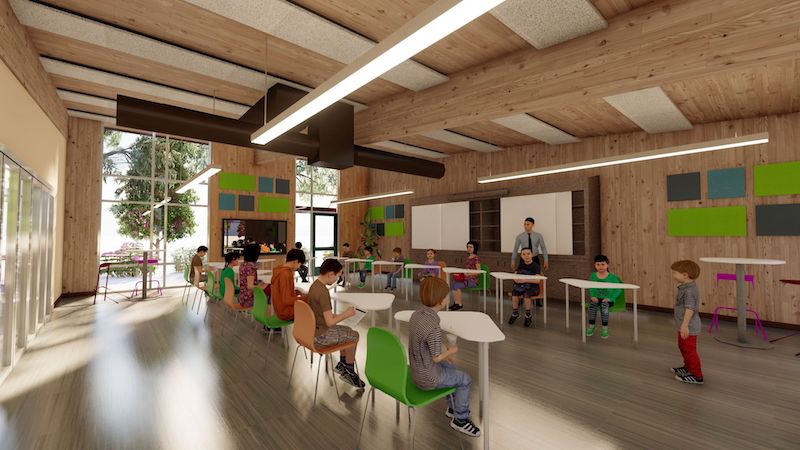 Interior rendering of TimberQuest classroom
