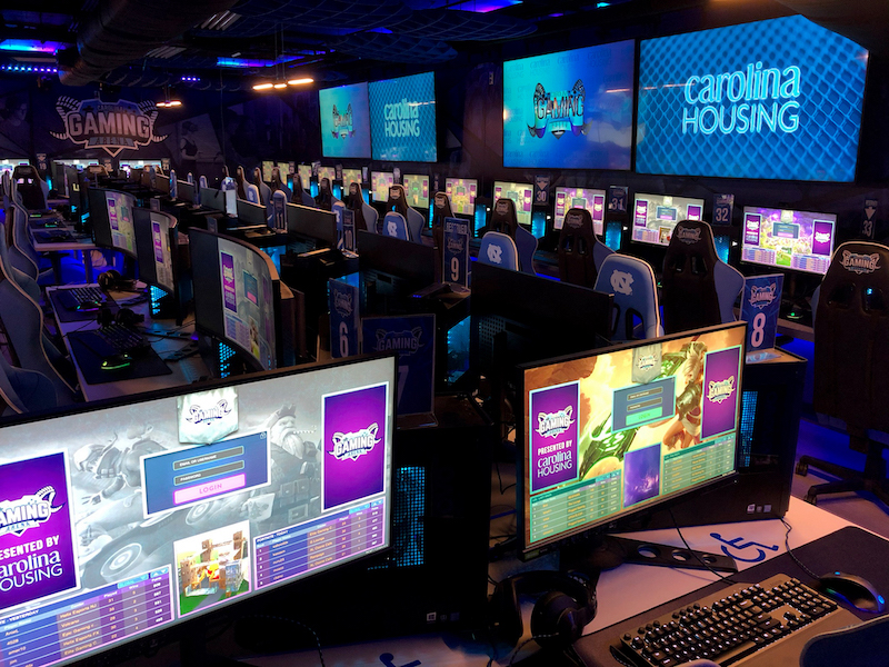 UNC Gaming Arena PC stations