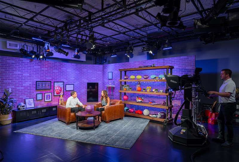 Verizon broadcast production studio broadcast room