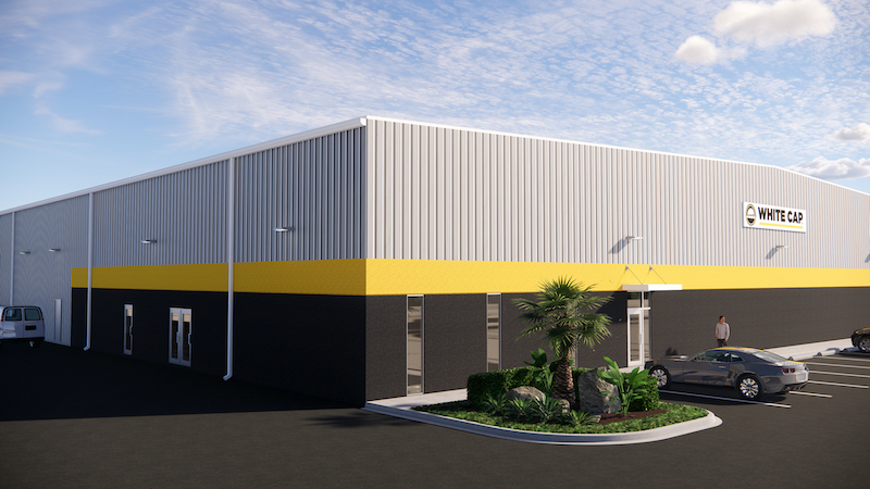 Rendering of White Cap Construction's facility in Fort Myers, Fla.