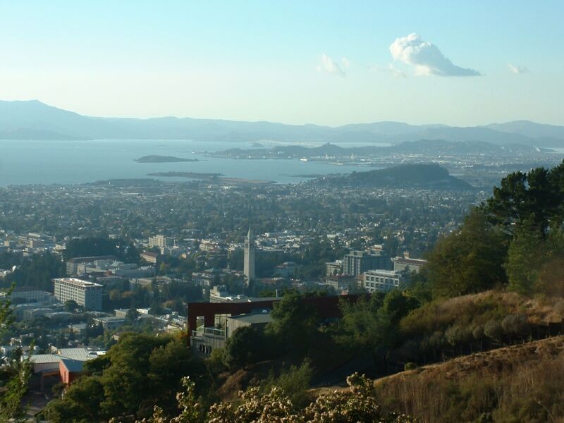 View of Berkeley and Bay from Claremont Canyon. Photo: Urban via Wikimedia Commo