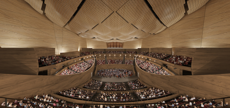 Interior of the 2,000-seat concert hall