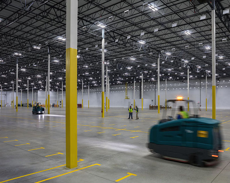 The interior of the new Georgia-Pacific distribution center