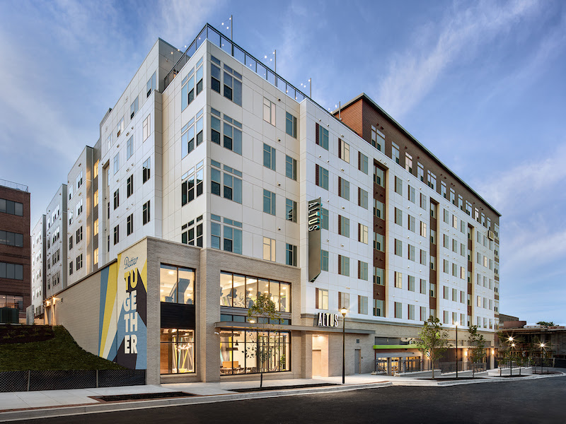 Altus student housing development at Towson University by Gilbane building companies 2020 student housing report
