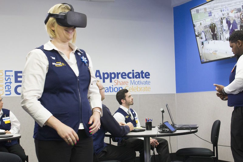 Walmart’s training academies across the country have incorporated VR into a curriculum