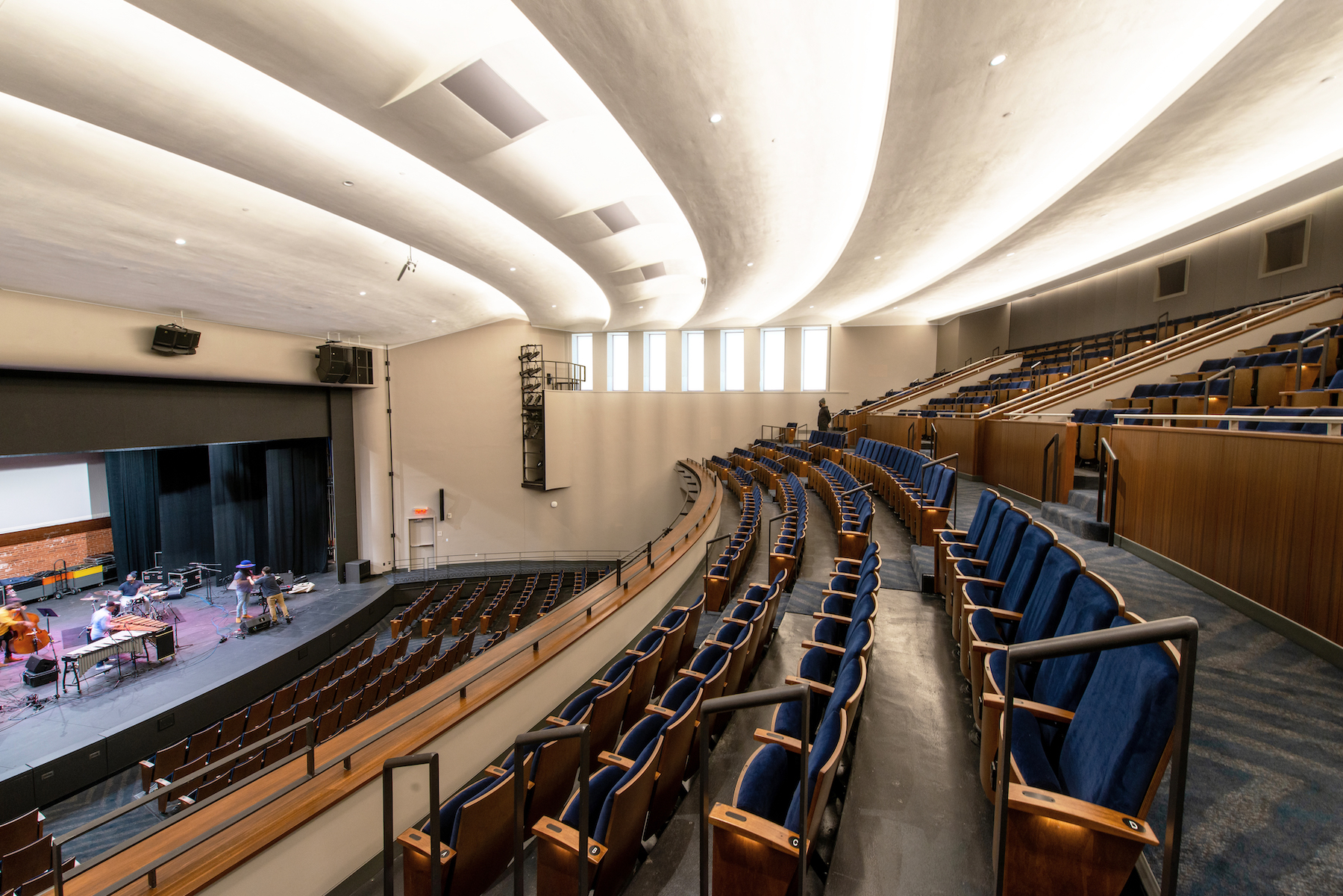 The renovation brings natural light into the auditorium