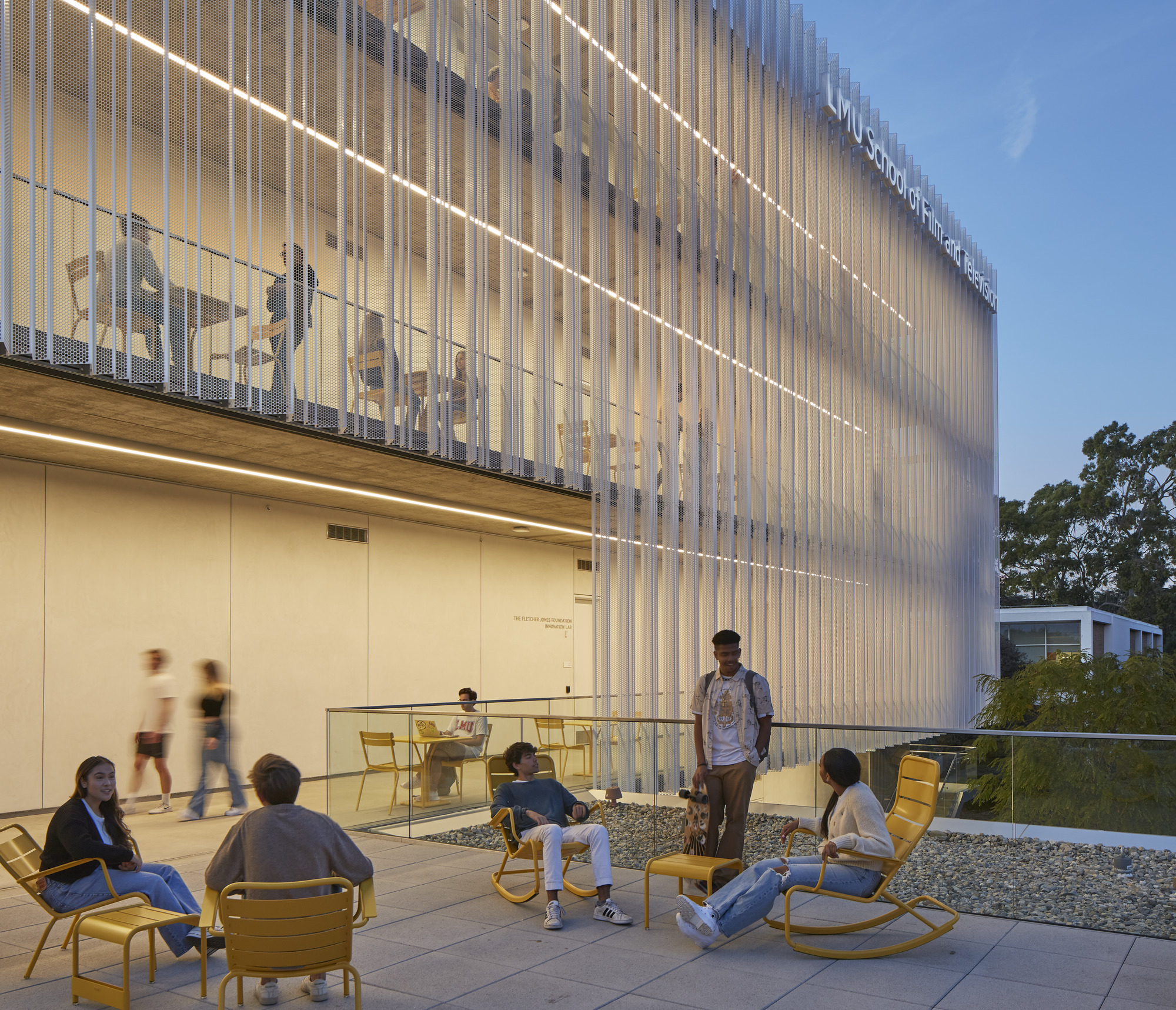 The Howard B. Fitzpatrick Pavilion is the new home of the undergraduate School of Film and Television. Photo: © SOM | Dave Burk