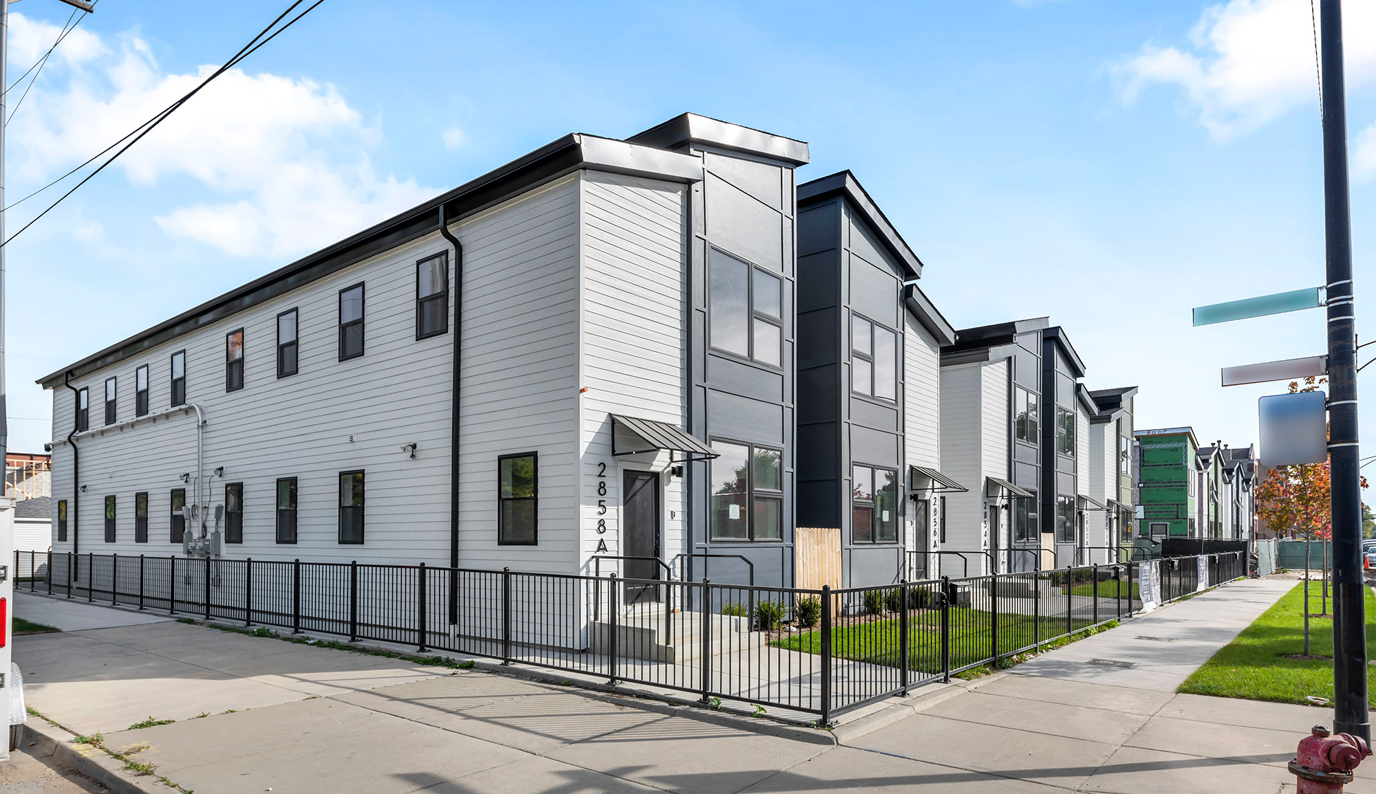 Harrison Row Townhomes exterior complete