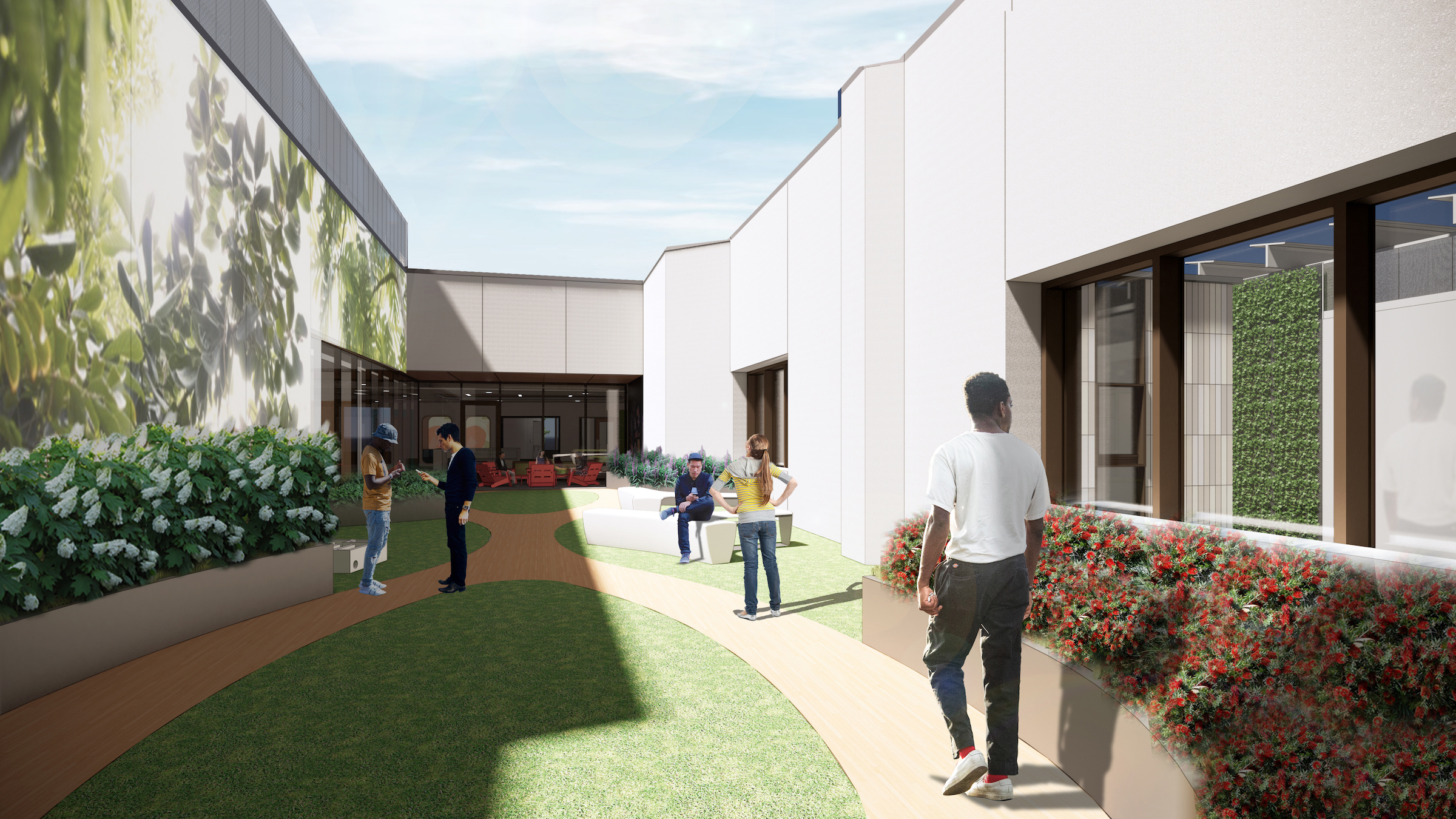 Santa Clara Valley Medical Center breaks ground on a behavioral health facility for both adults and children. Rendering courtesy HGA