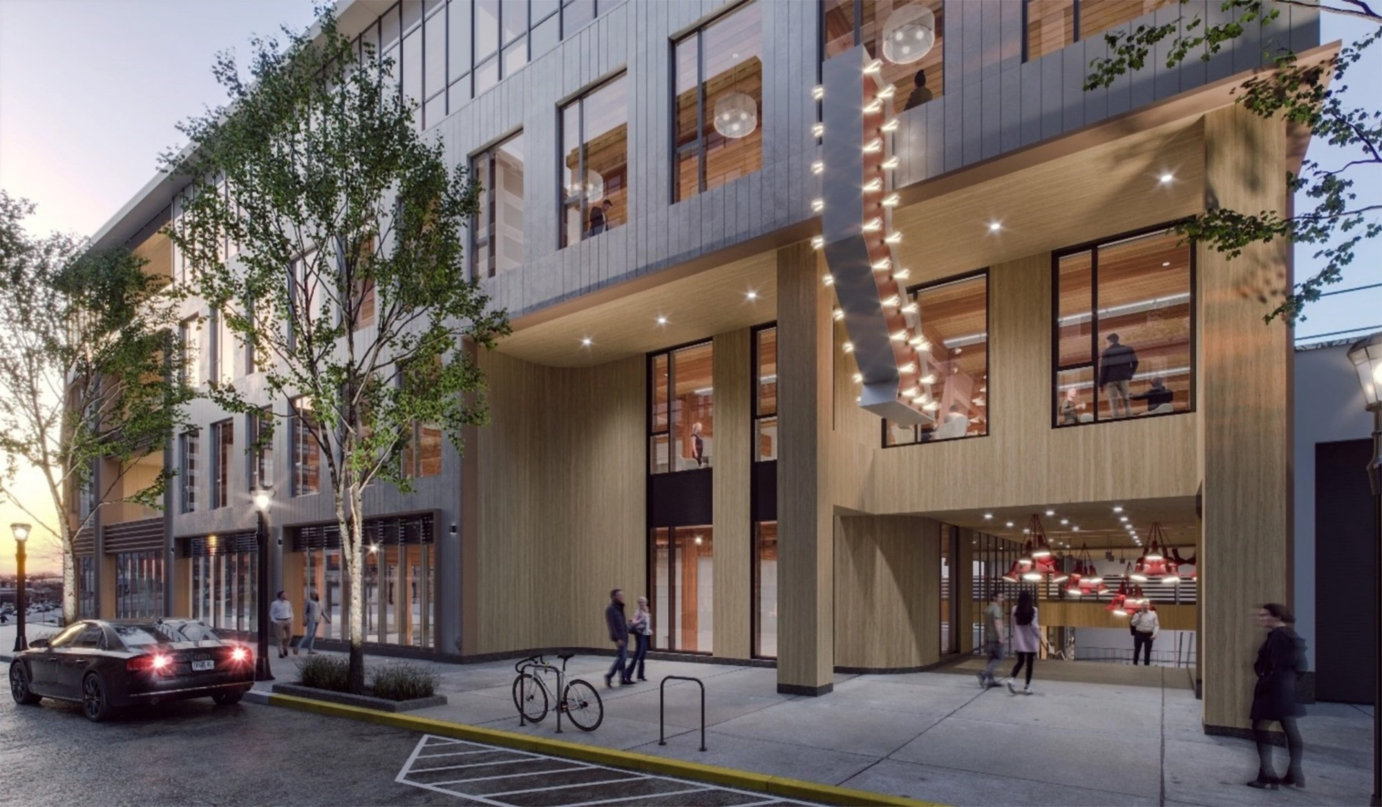 Exterior, artist's rendering of 609 Ponce office loft