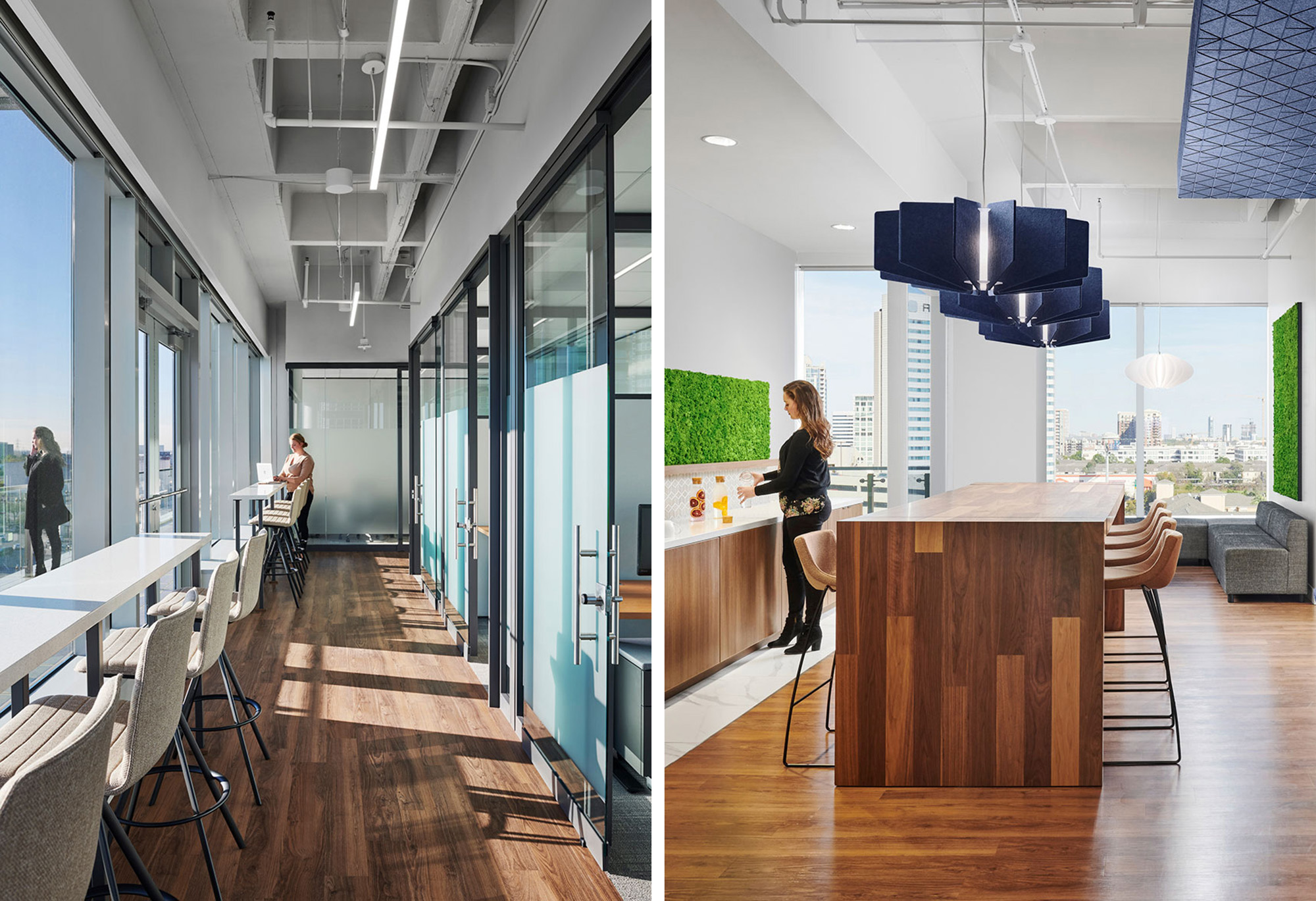 Interior design modern office workspace