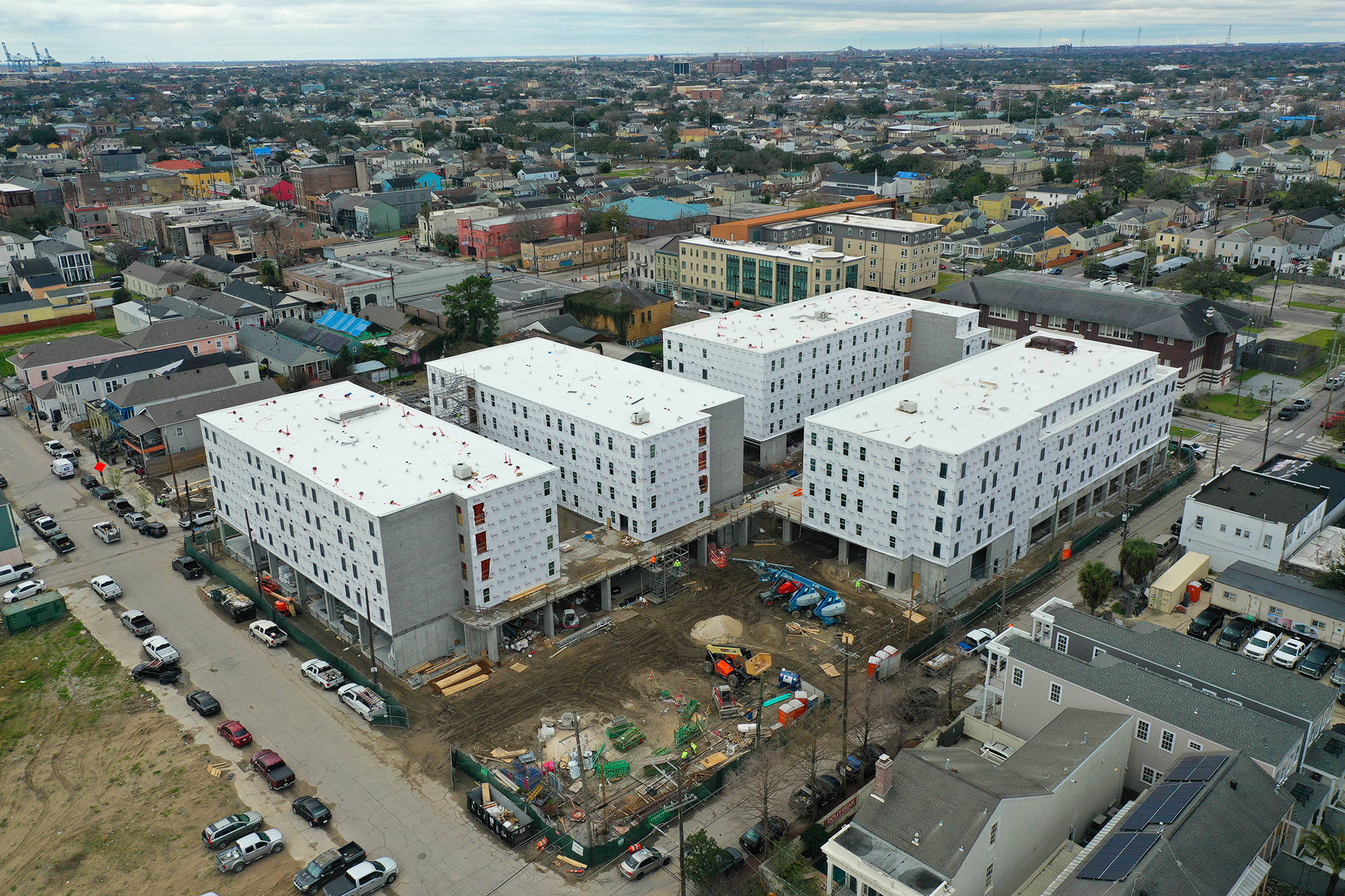12,000 square foot housing community aerial view