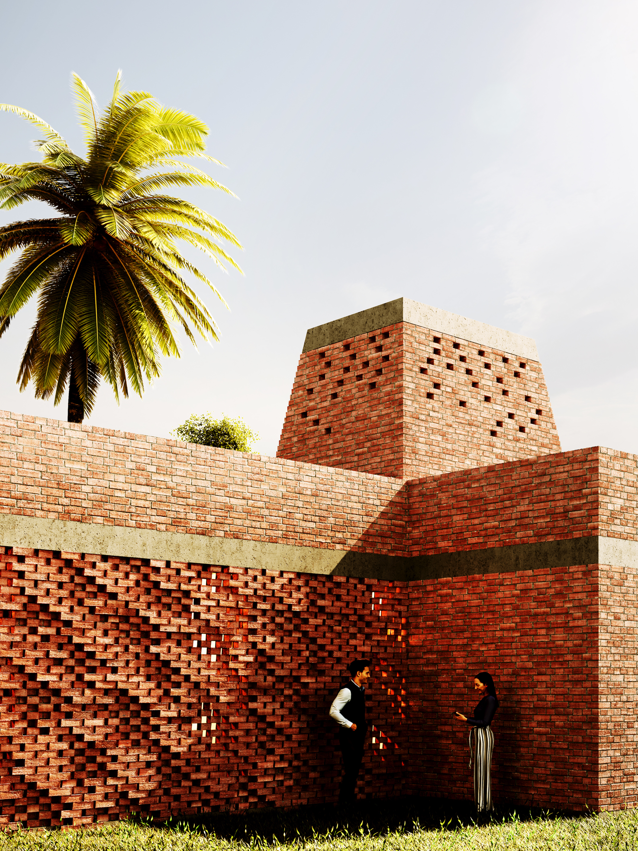 HDR uses artificial intelligence tools to help design iKure health clinic in India. Rendering courtesy Design 4 Others