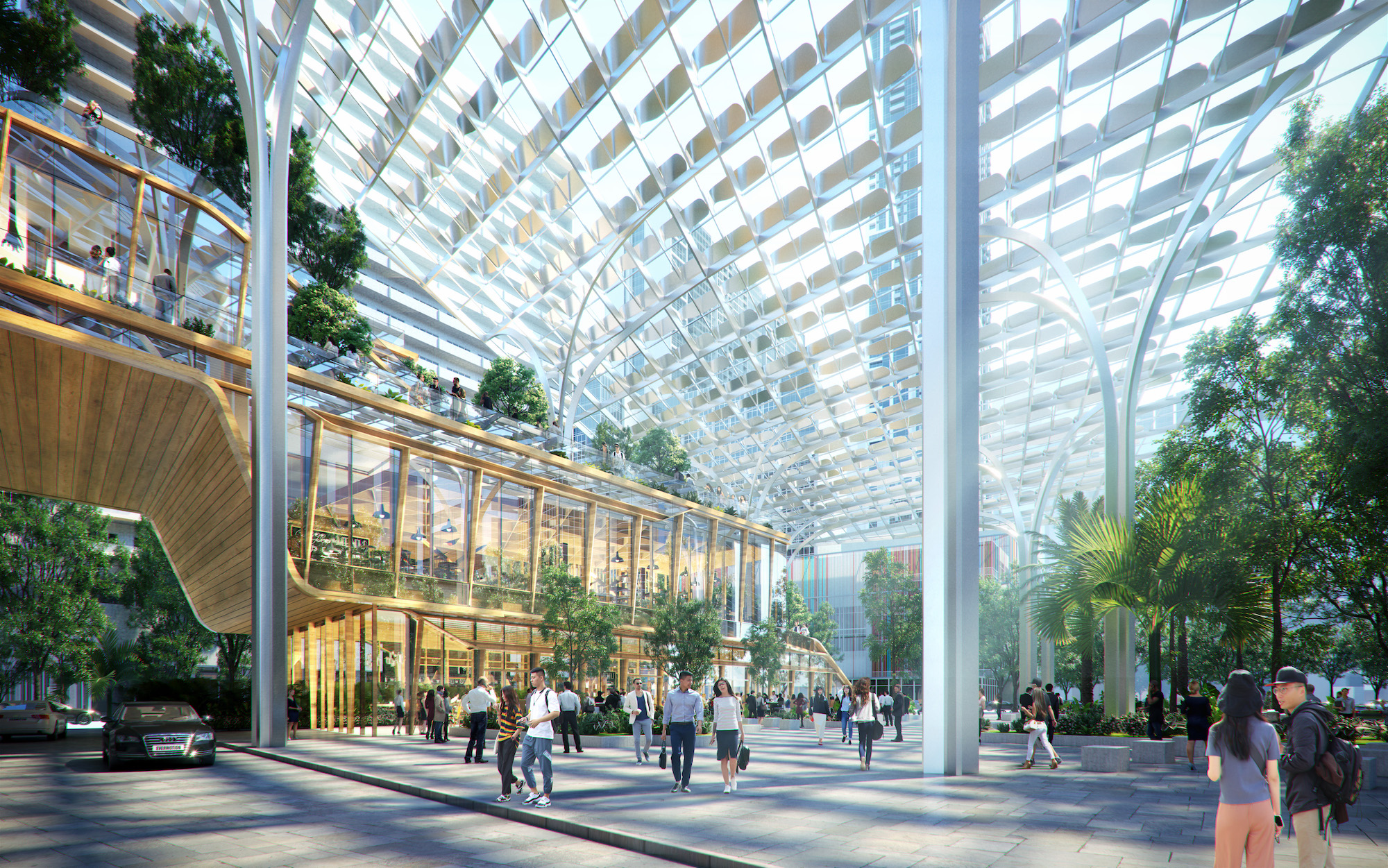 NBBJ-designed Keppel South Central tower in Singapore aims to reimagine work with restorative, outdoor spaces.  Courtesy NBBJ