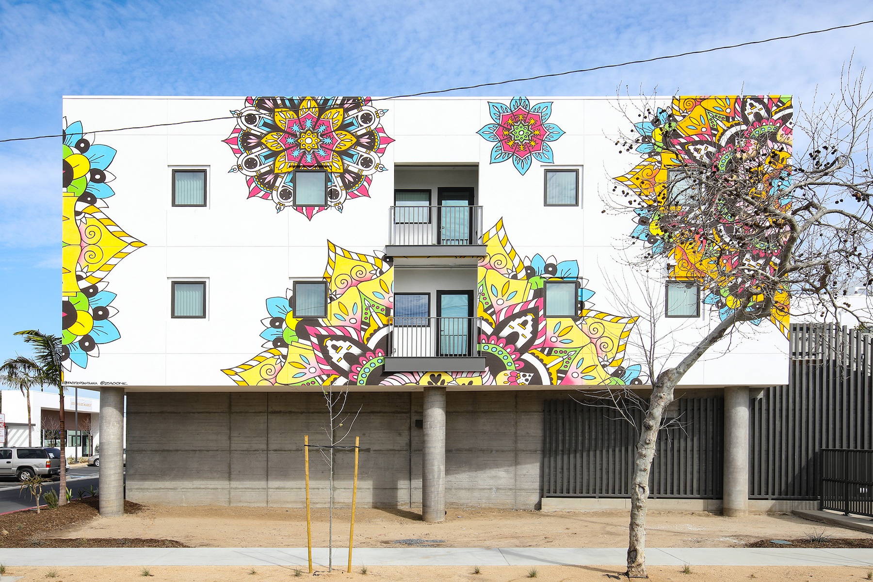 La Placita Cinco, Santa Ana, Calif. Placita facade - mural