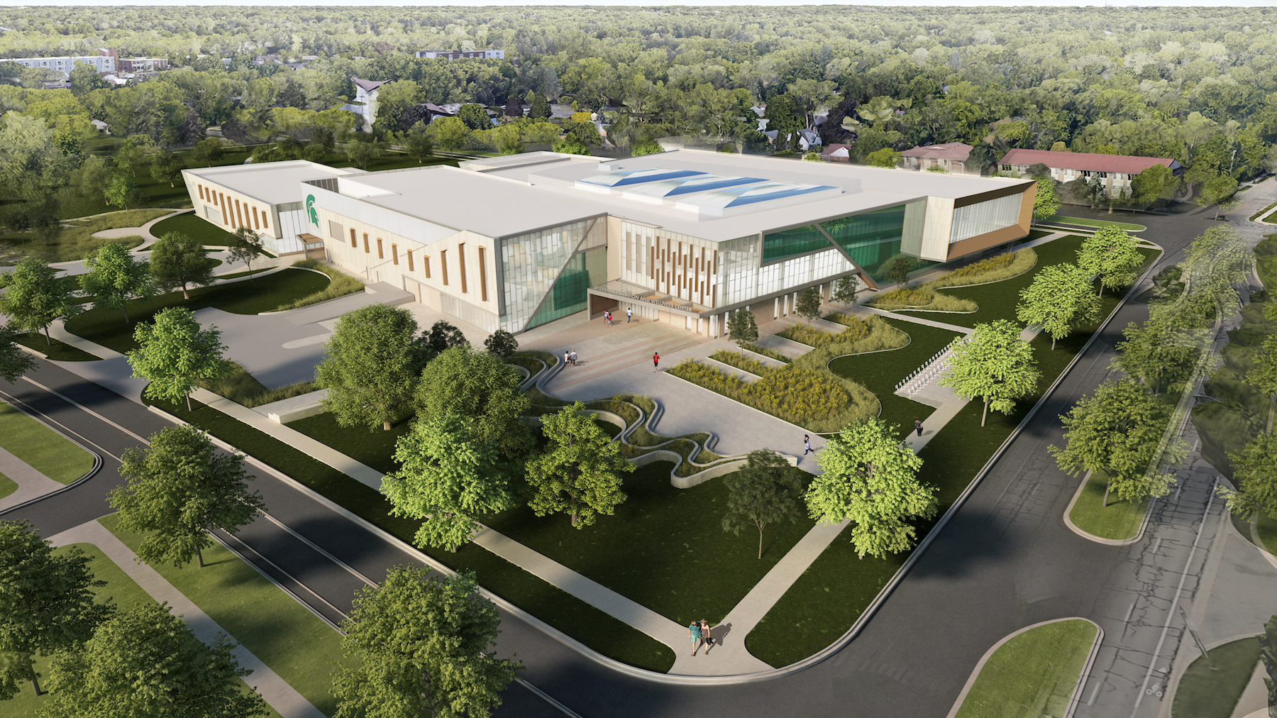 MIchigan State University's new rec center will emphasize its natural surroundings.