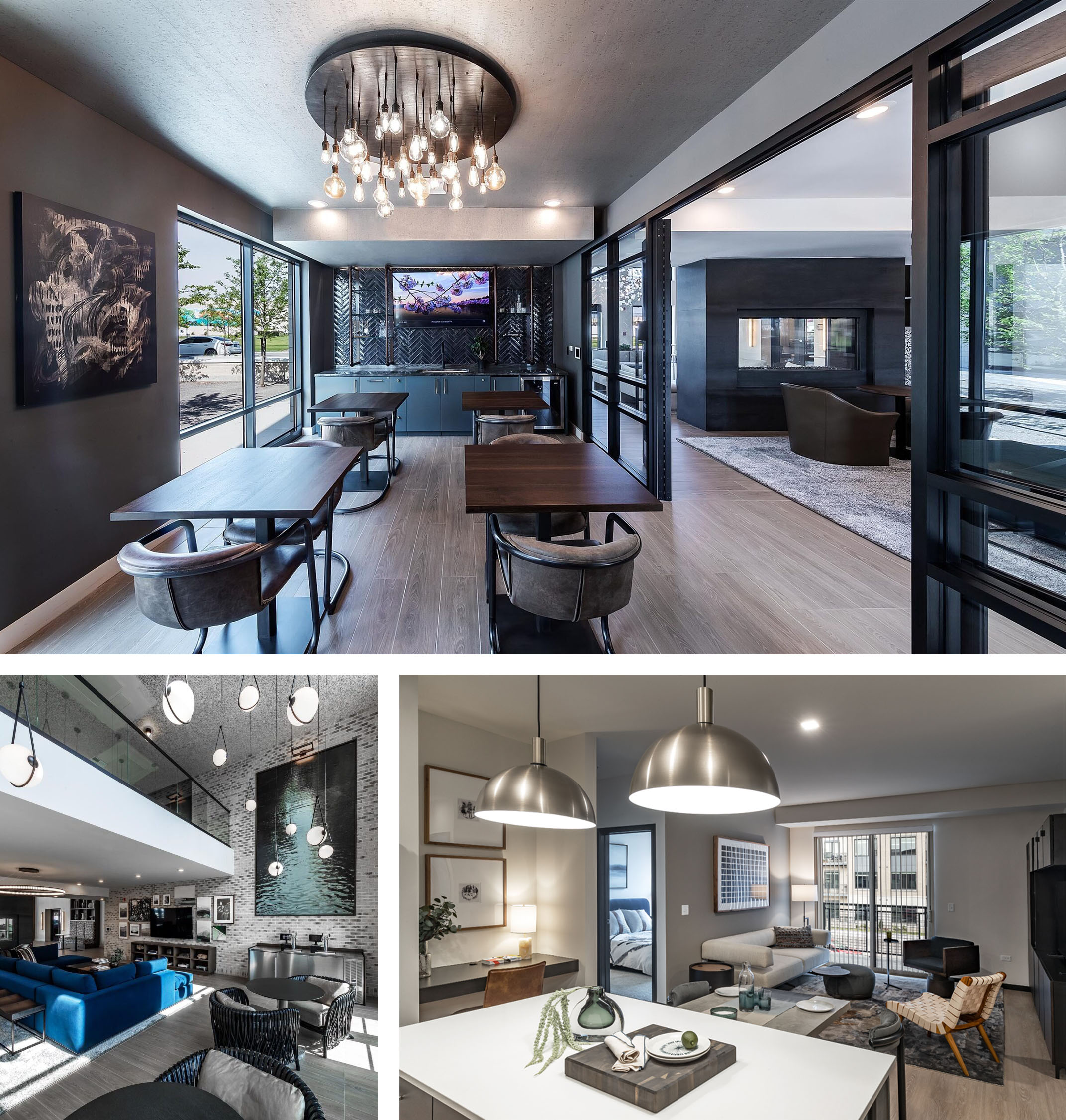 Lumen Fox Valley mall-to-apartments conversion interiors