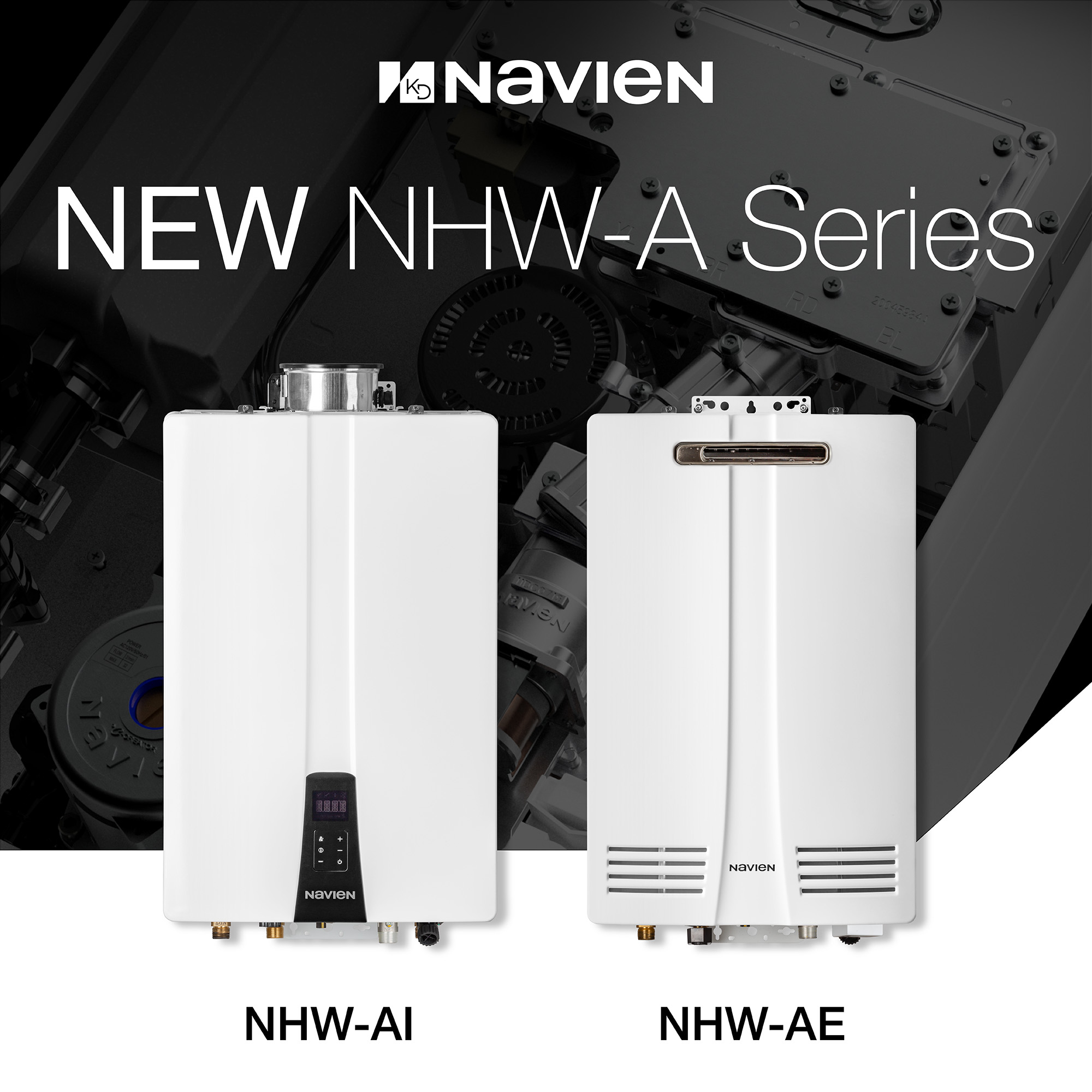 Navien NHW-A non-condensing tankless water heaters with ComfortFlow