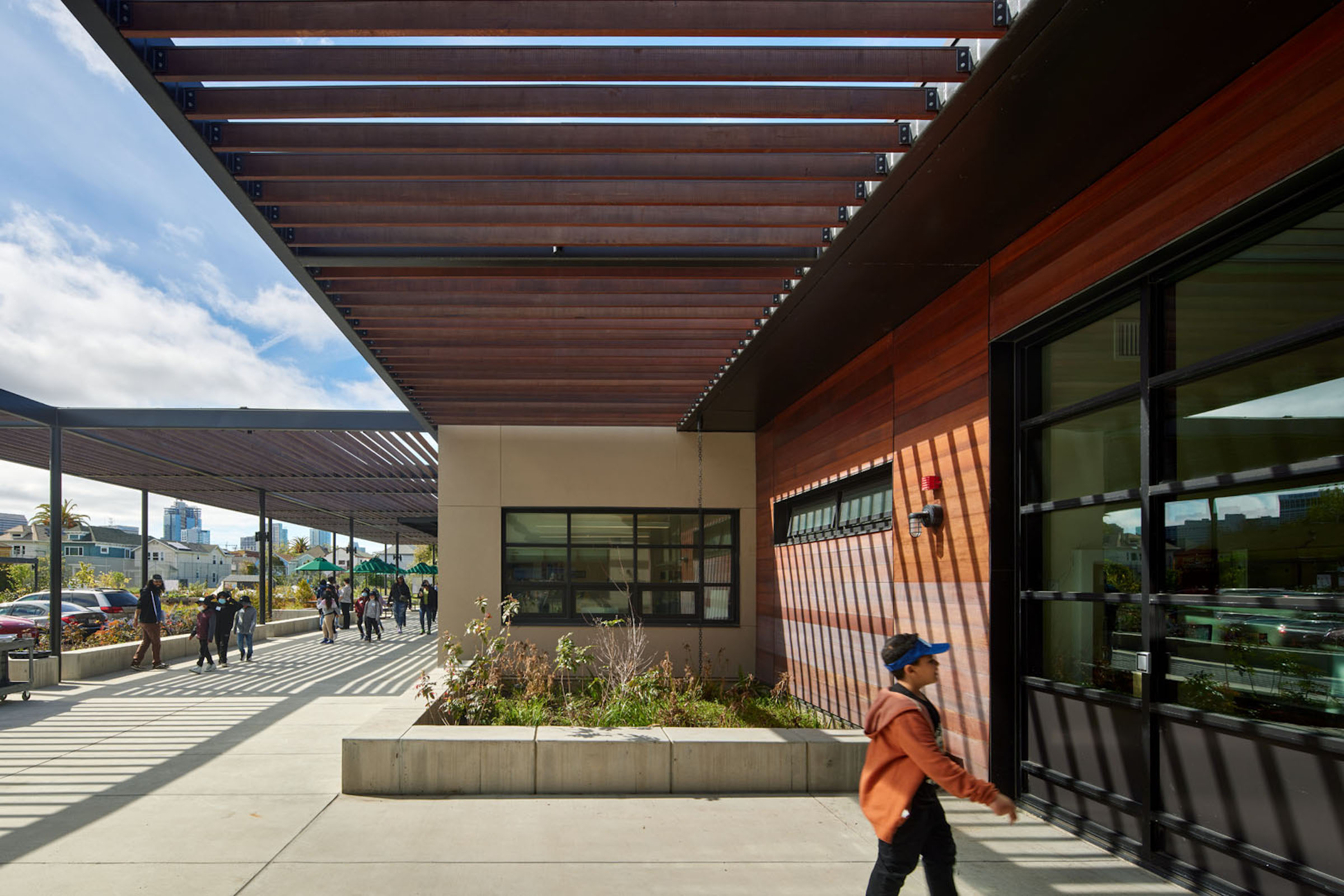 The Unified School District's central kitchen, learning farm and learning center were designed by CAW Architects