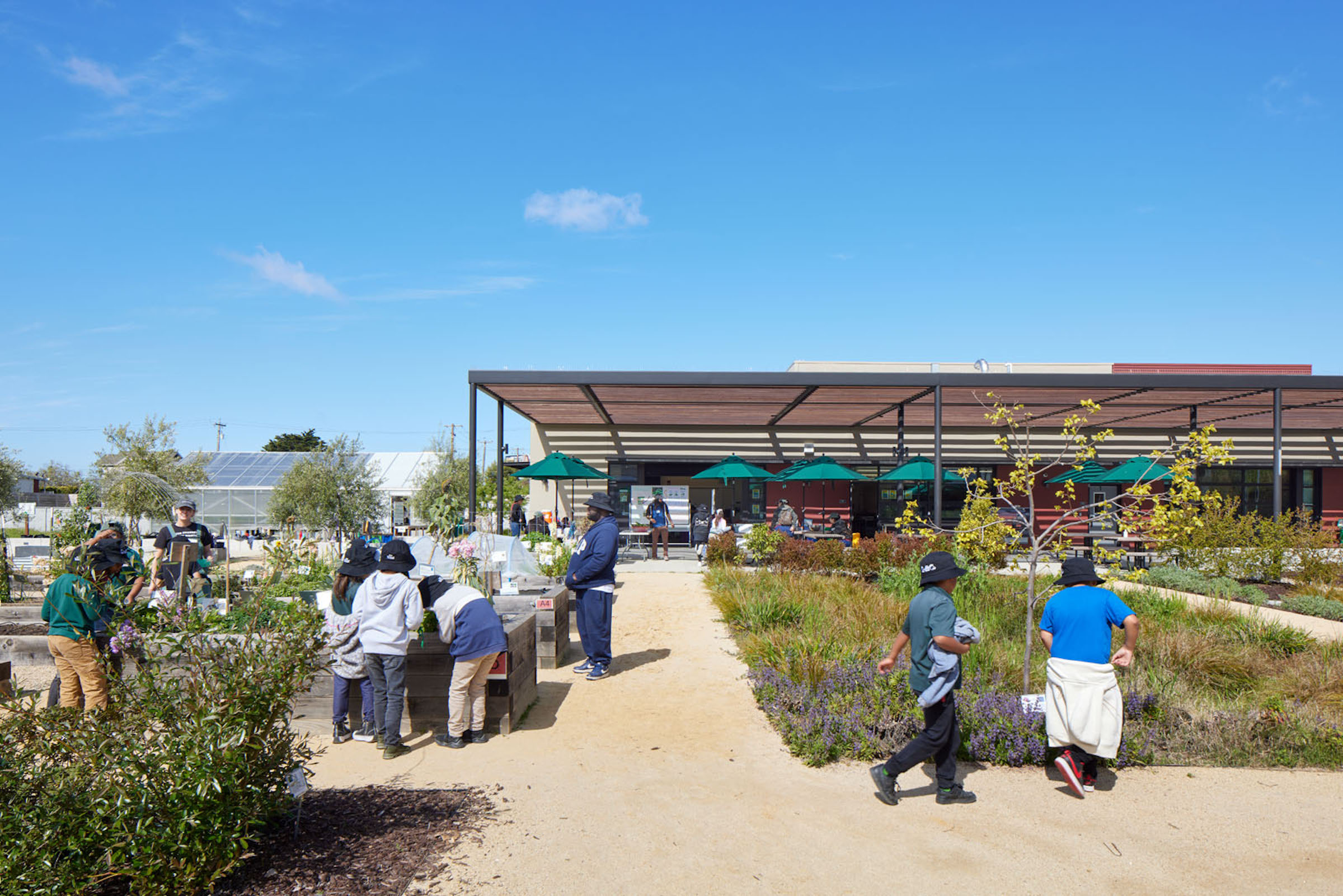 The Unified School District's central kitchen, learning farm and learning center were designed by CAW Architects