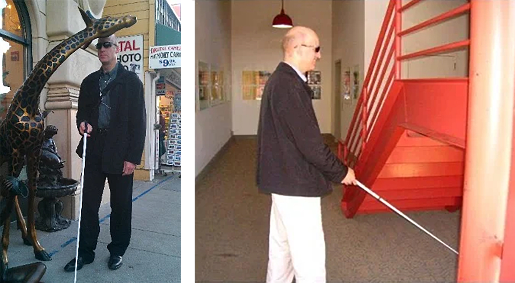 Chris Downey blind architect with walking cane