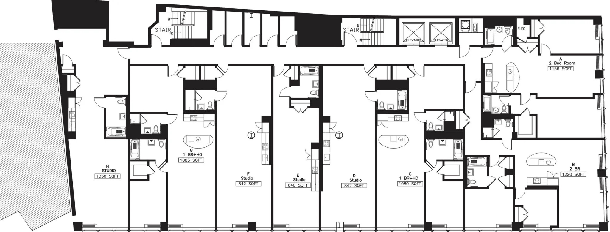 90 William Street condo floor plan, New York 